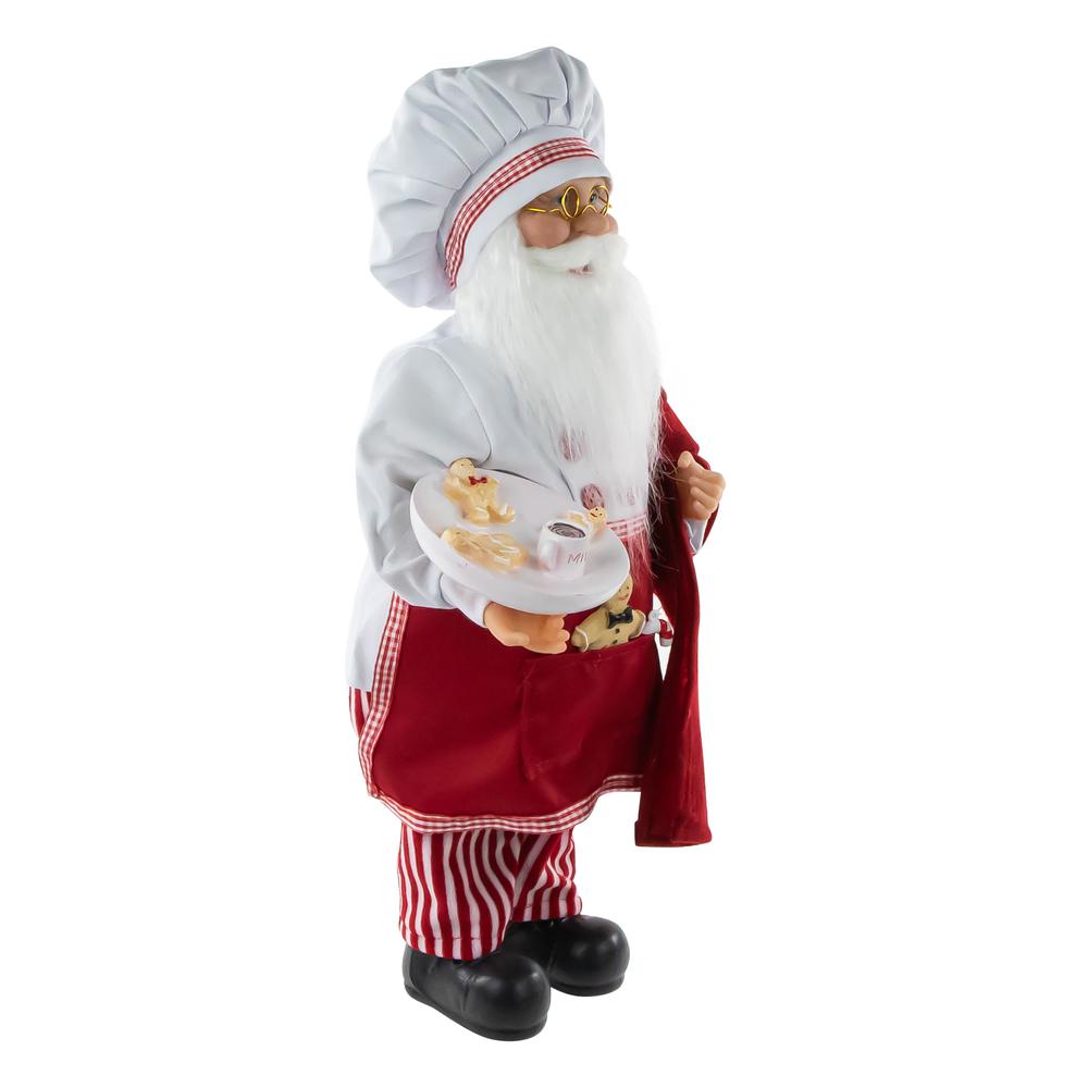 16" Chef Santa with Cookies and Napkin Christmas Figure. Picture 4