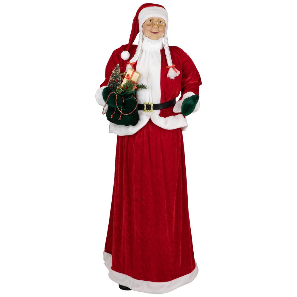 6' Mrs. Claus Commercial Christmas Figure with Gift Bag. Picture 1
