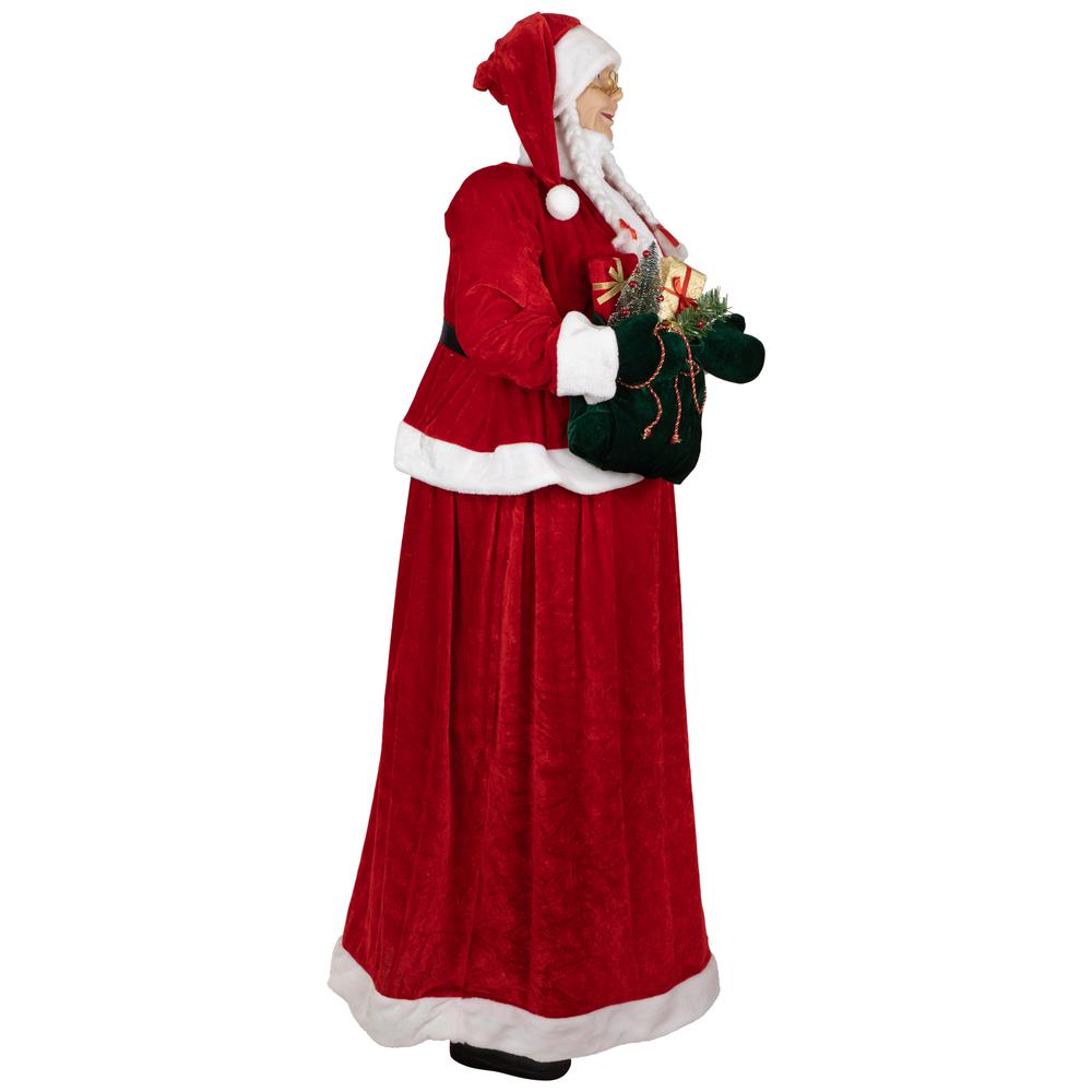 6' Mrs. Claus Commercial Christmas Figure with Gift Bag. Picture 3