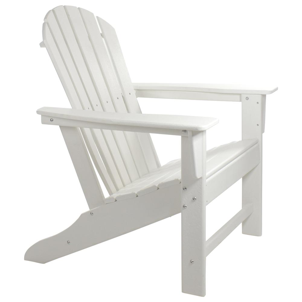 All Weather Recycled Plastic Outdoor Adirondack Chair  White. Picture 4