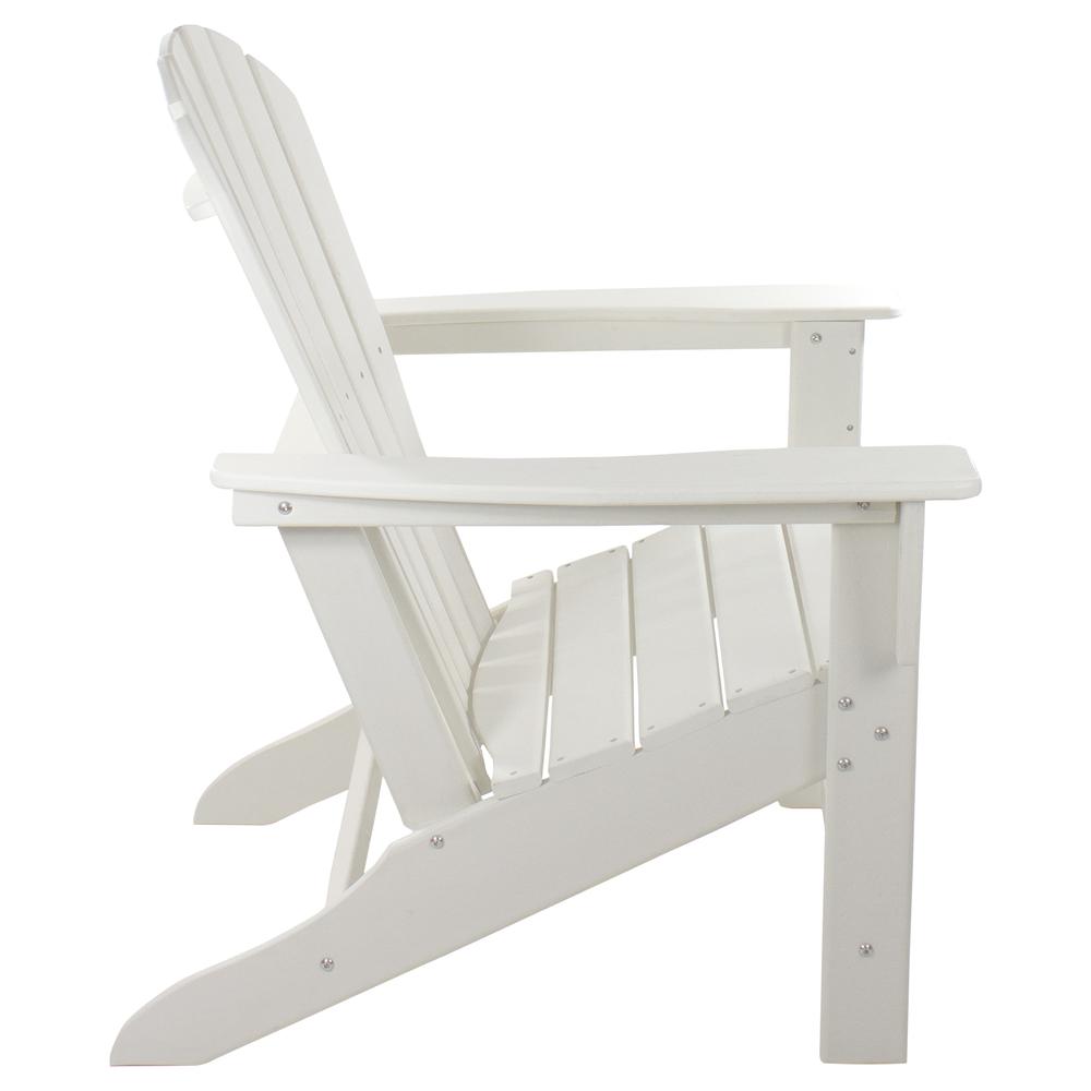 All Weather Recycled Plastic Outdoor Adirondack Chair  White. Picture 5