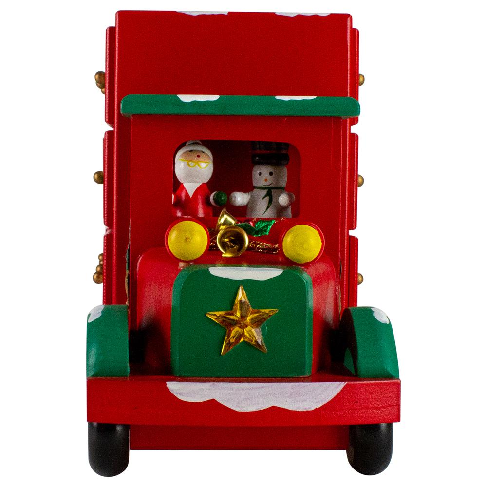 14" Red Children Advent Calendar Storage Truck Christmas Decor. Picture 2
