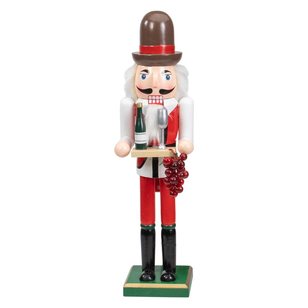 15" Red and White Grapes Winemaker Christmas Nutcracker Figurine. Picture 1