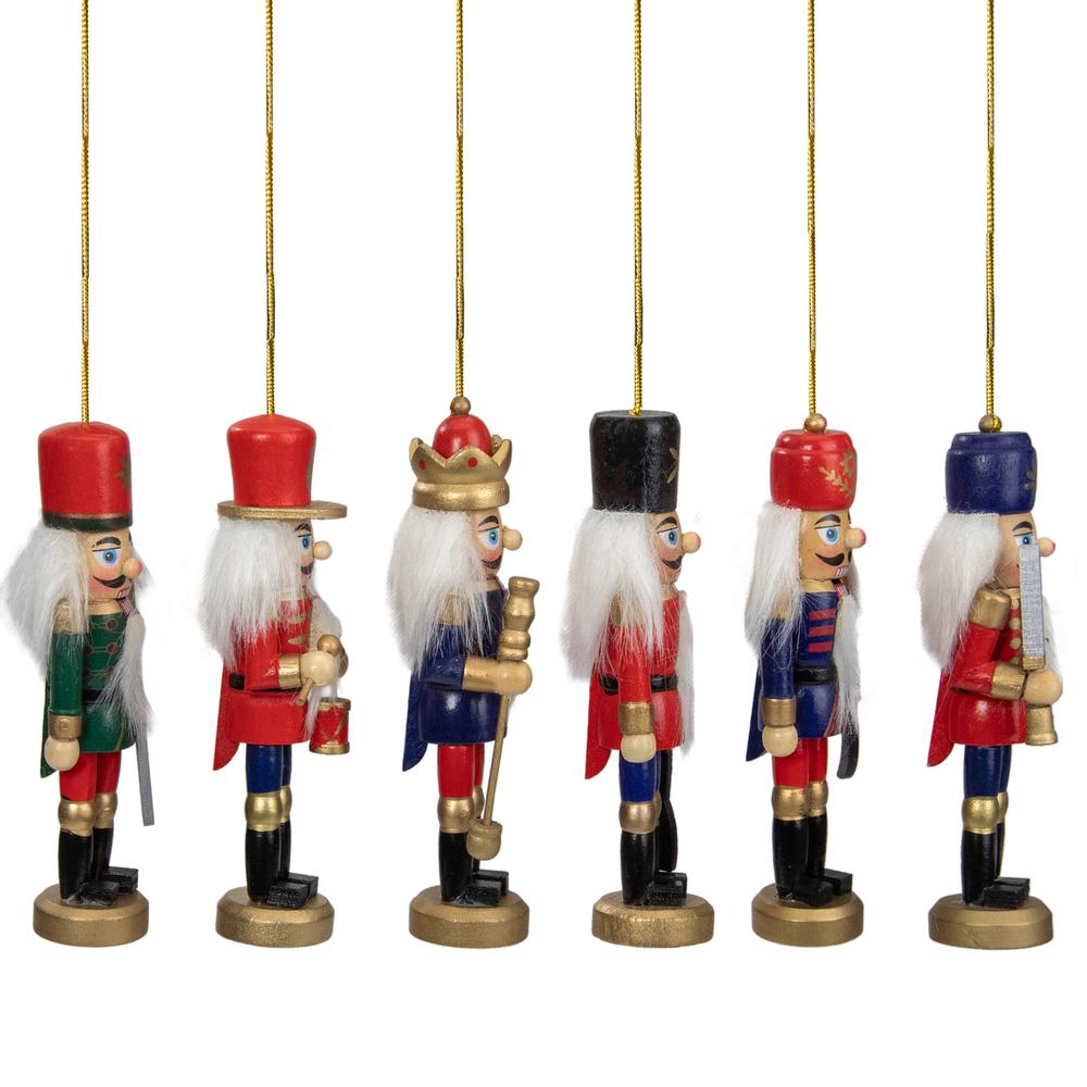 6-Count Red and Blue Classic Nutcracker Christmas Ornaments - 5.25 Inches. Picture 2