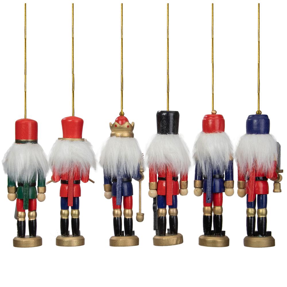 6-Count Red and Blue Classic Nutcracker Christmas Ornaments - 5.25 Inches. Picture 3
