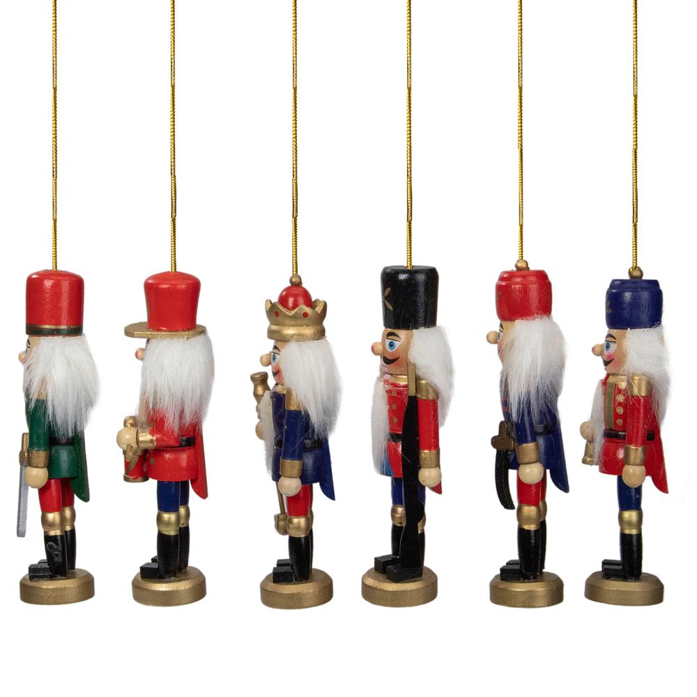 6-Count Red and Blue Classic Nutcracker Christmas Ornaments - 5.25 Inches. Picture 4