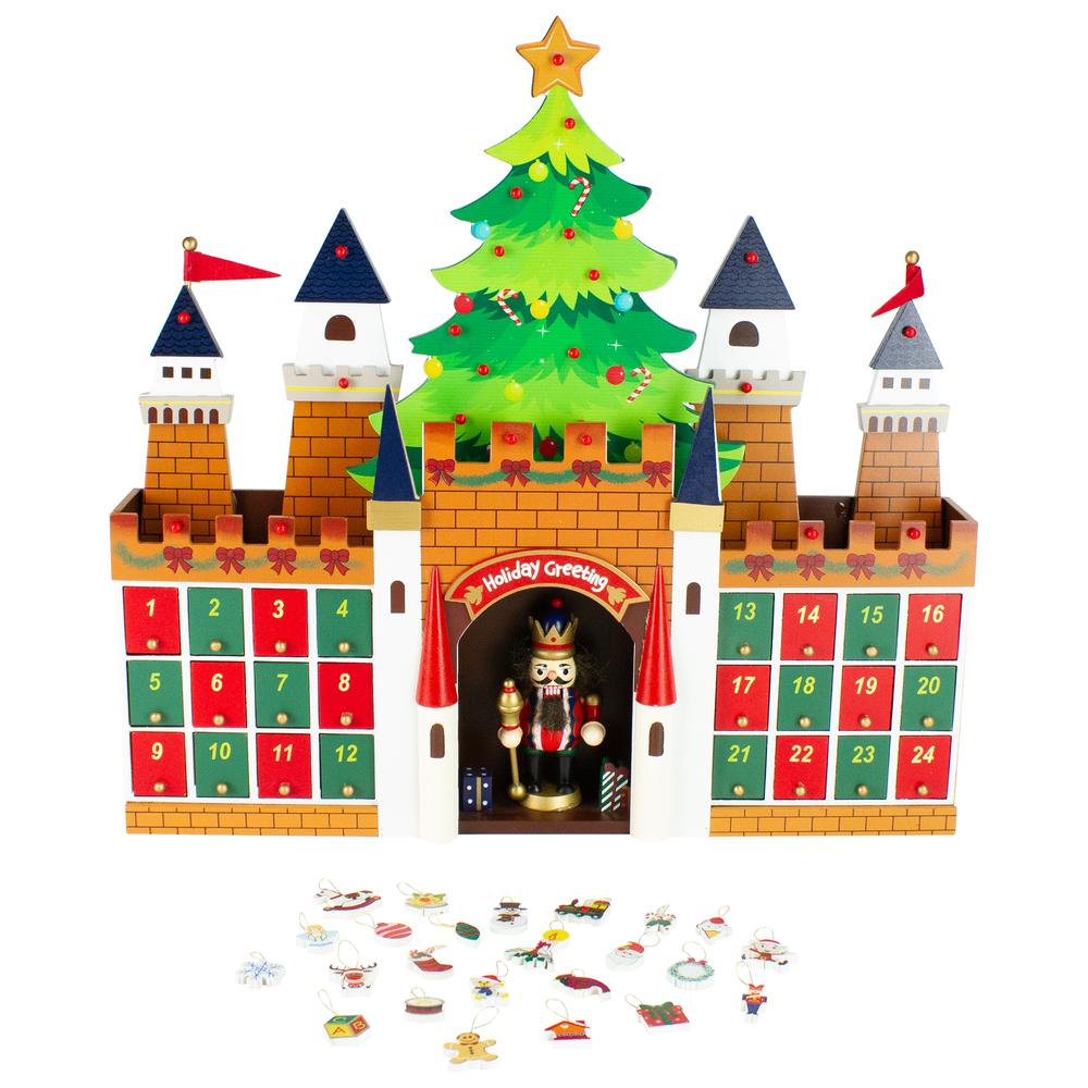 20.5" Nutcracker Castle Christmas Advent Calendar Decoration. The main picture.