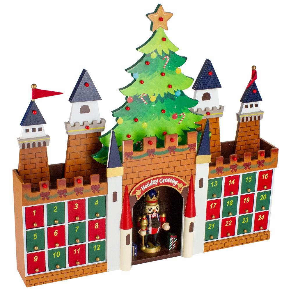 20.5" Nutcracker Castle Christmas Advent Calendar Decoration. Picture 2