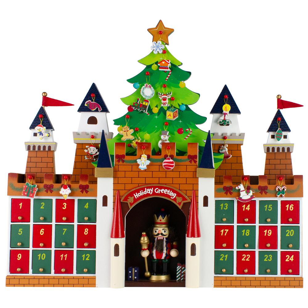 20.5" Nutcracker Castle Christmas Advent Calendar Decoration. Picture 5
