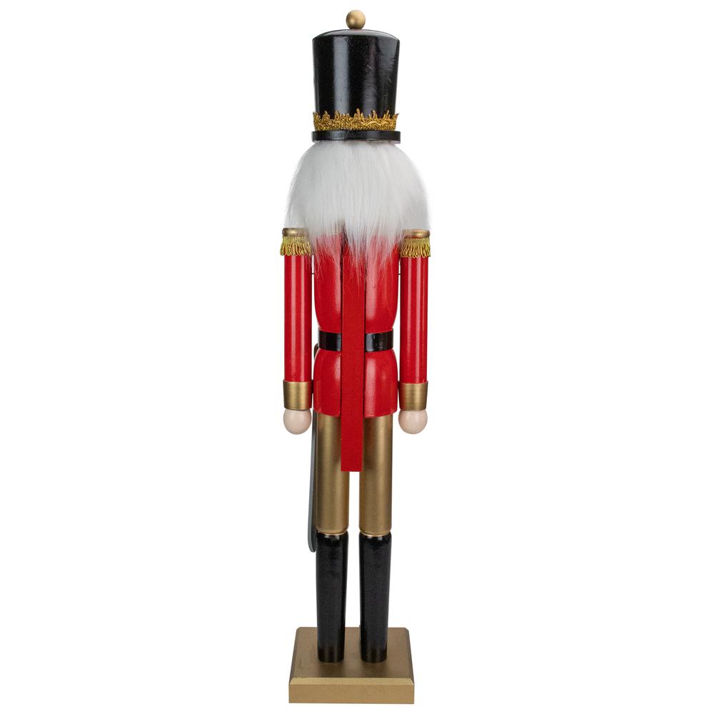 36" Red and Gold Christmas Soldier Nutcracker with Sword. Picture 5