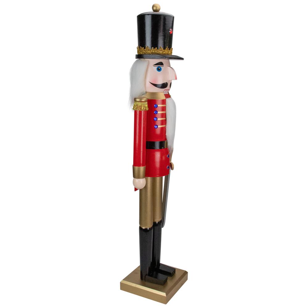 36" Red and Gold Christmas Soldier Nutcracker with Sword. Picture 3