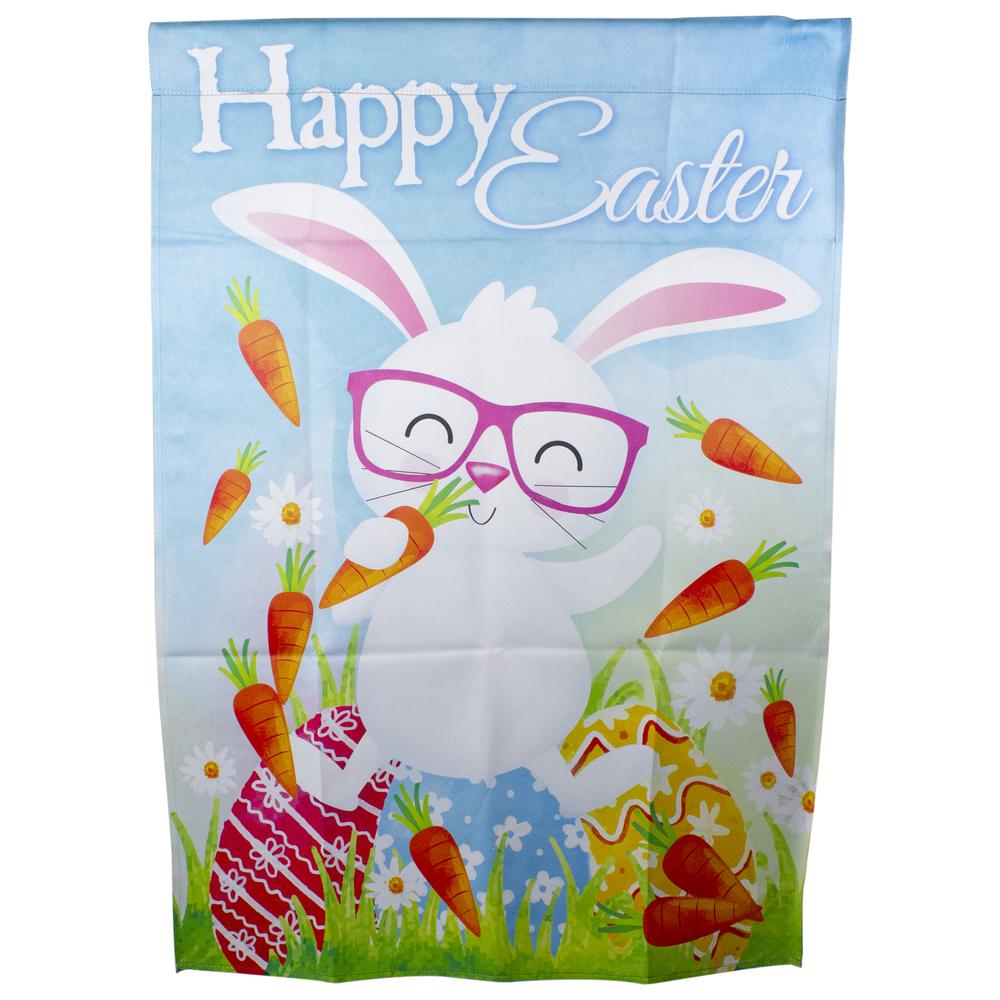 Happy Easter Bunny with Carrots Outdoor House Flag 28" x 40". Picture 3