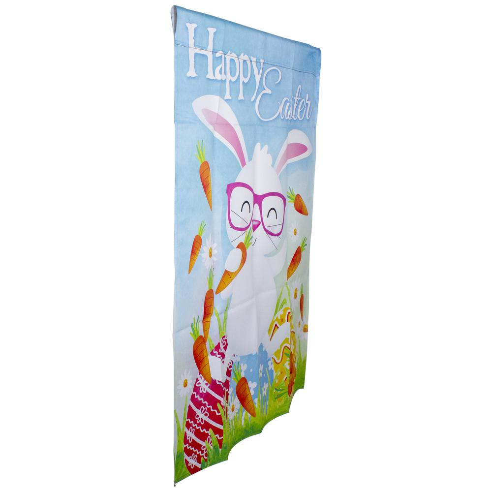 Happy Easter Bunny with Carrots Outdoor House Flag 28" x 40". Picture 4