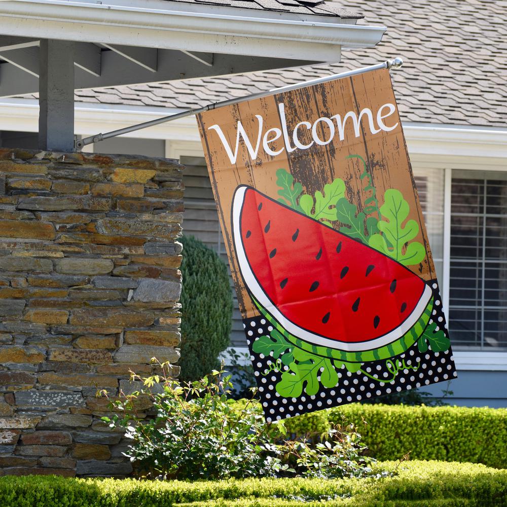 Welcome Watermelon Slice Spring Outdoor House Flag 28" x 40". Picture 3