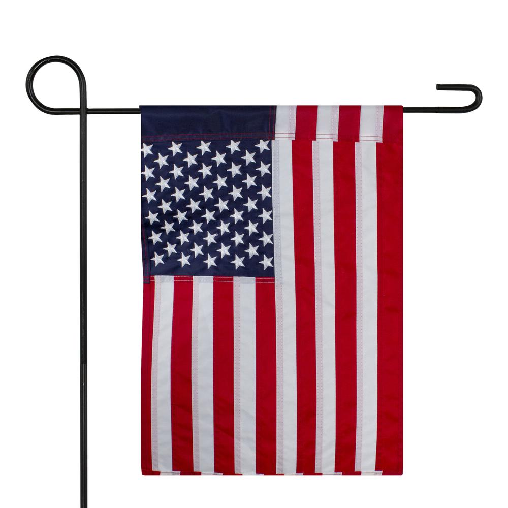 Patriotic Americana Embroidered Outdoor Garden Flag 12.5" x 18". Picture 1