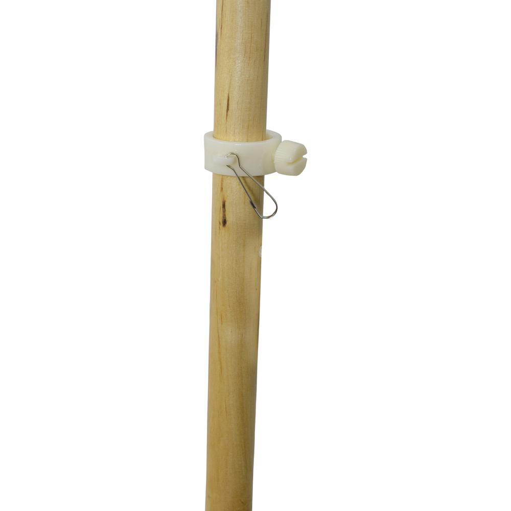 5' Wooden Flagpole with Anti-Furling Ring and Bracket Kit. Picture 3