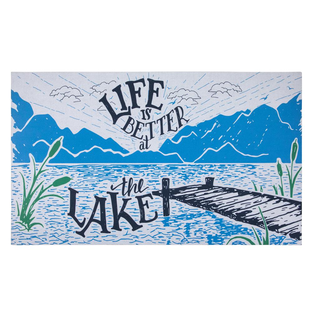 Life is Better at the Lake Doormat 18" x 30". Picture 1