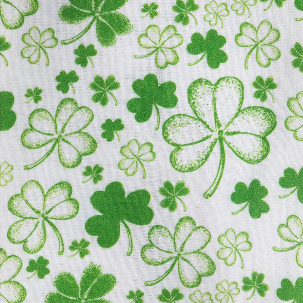 Set of 2 Shamrocks and Plaid St. Patrick's Day Kitchen Tea Towels 26". Picture 4