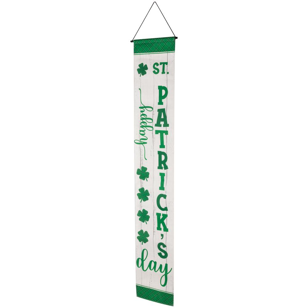 Set of 2 Welcome St. Patrick's Day Porch Door Hanging Banners 71". Picture 3