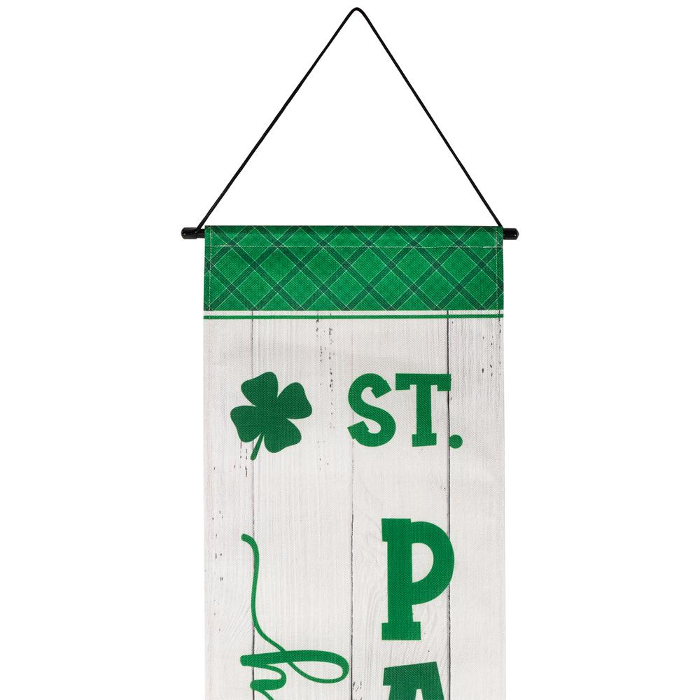 Set of 2 Welcome St. Patrick's Day Porch Door Hanging Banners 71". Picture 5