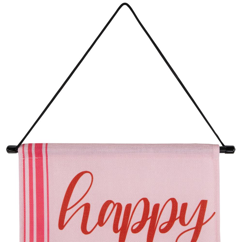 Set of 2 Pink "Welcome" and "Happy Valentine's Day" Outdoor Door Banners 71". Picture 2