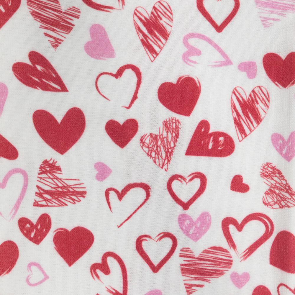 Set of 2 Hearts and Pink Plaid Valentine's Day Kitchen Tea Towels 26". Picture 6