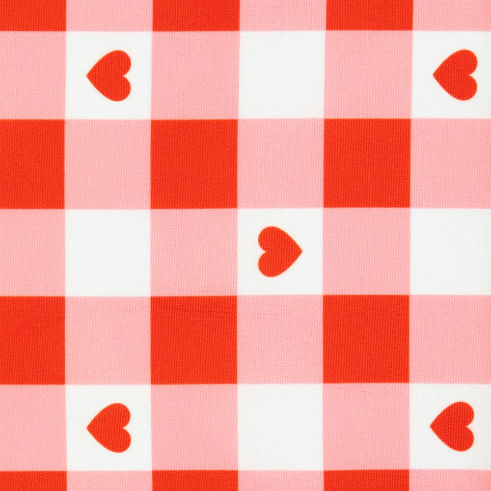Set of 4 Checkered Hearts Valentine's Day Placemats 18". Picture 4