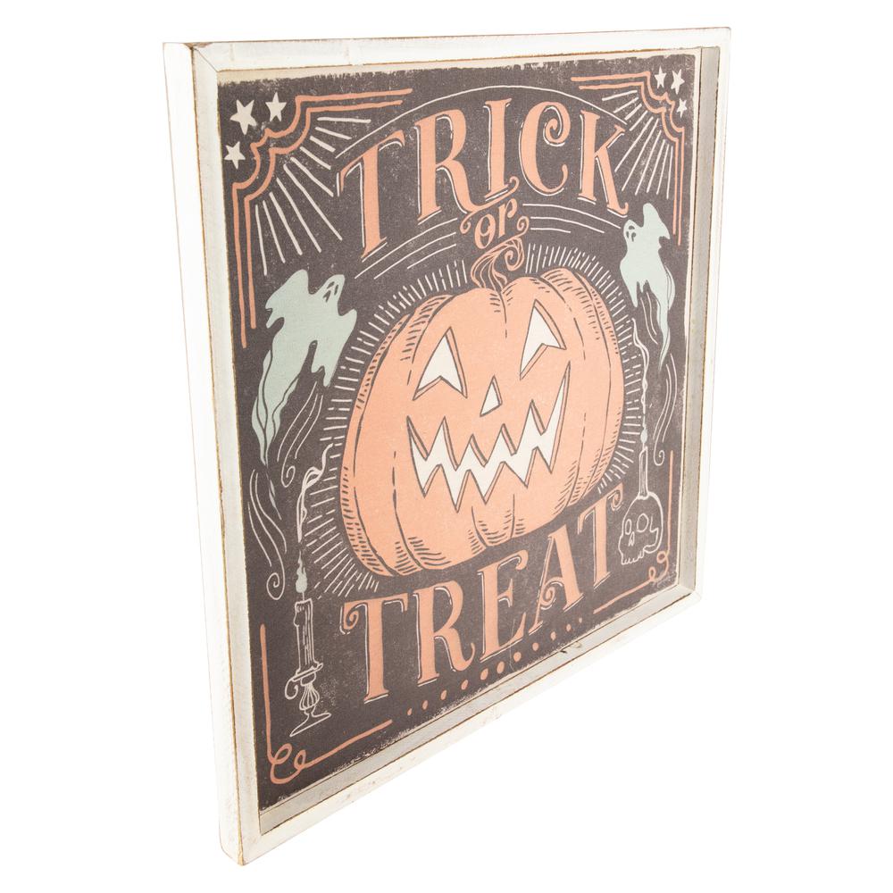18.75" Trick or Treat Jack O Lantern Halloween Wall Sign. Picture 3