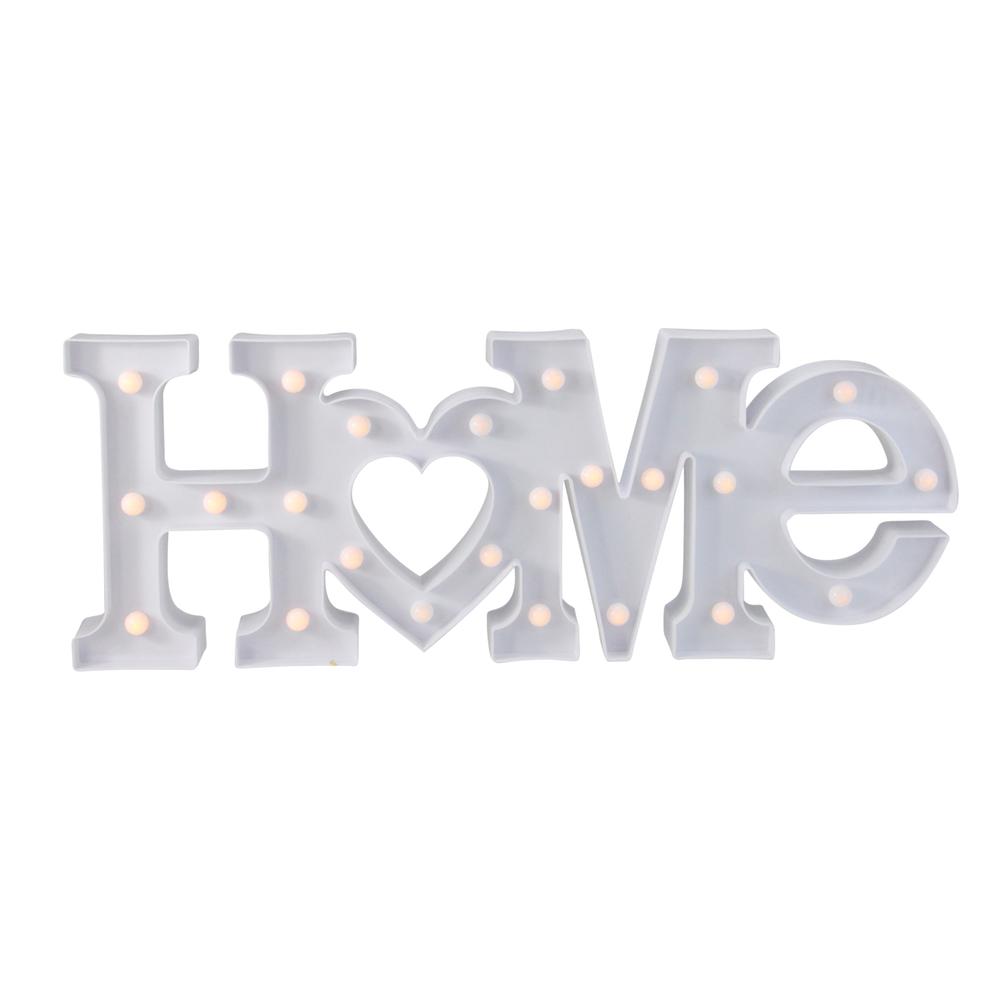 20.5" White Battery Operated LED Lighted 'Home' Marquee Sign. Picture 1
