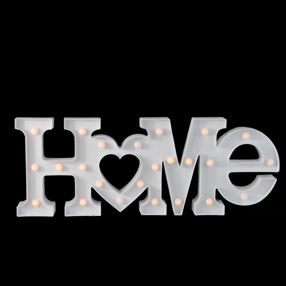 20.5" White Battery Operated LED Lighted 'Home' Marquee Sign. Picture 2