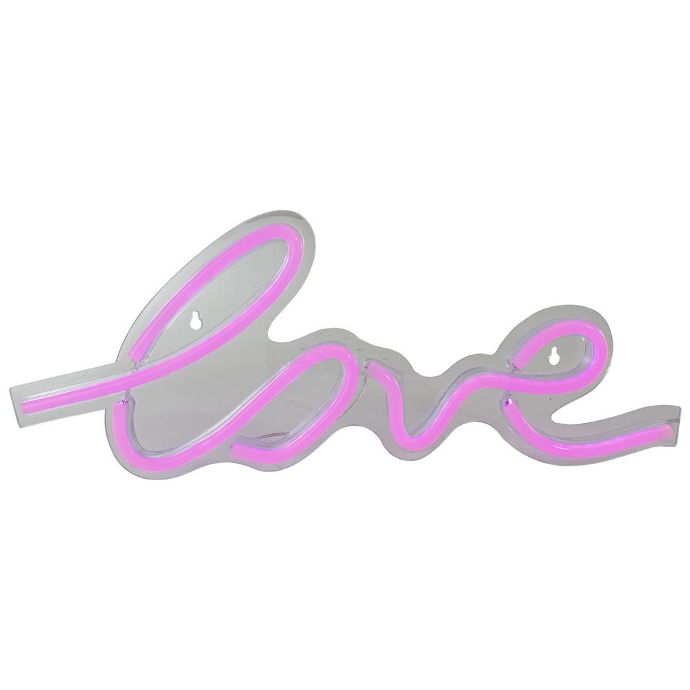 18" Pink LED Lighted 'Love' Neon Style Valentine's Day Wall Sign. Picture 1