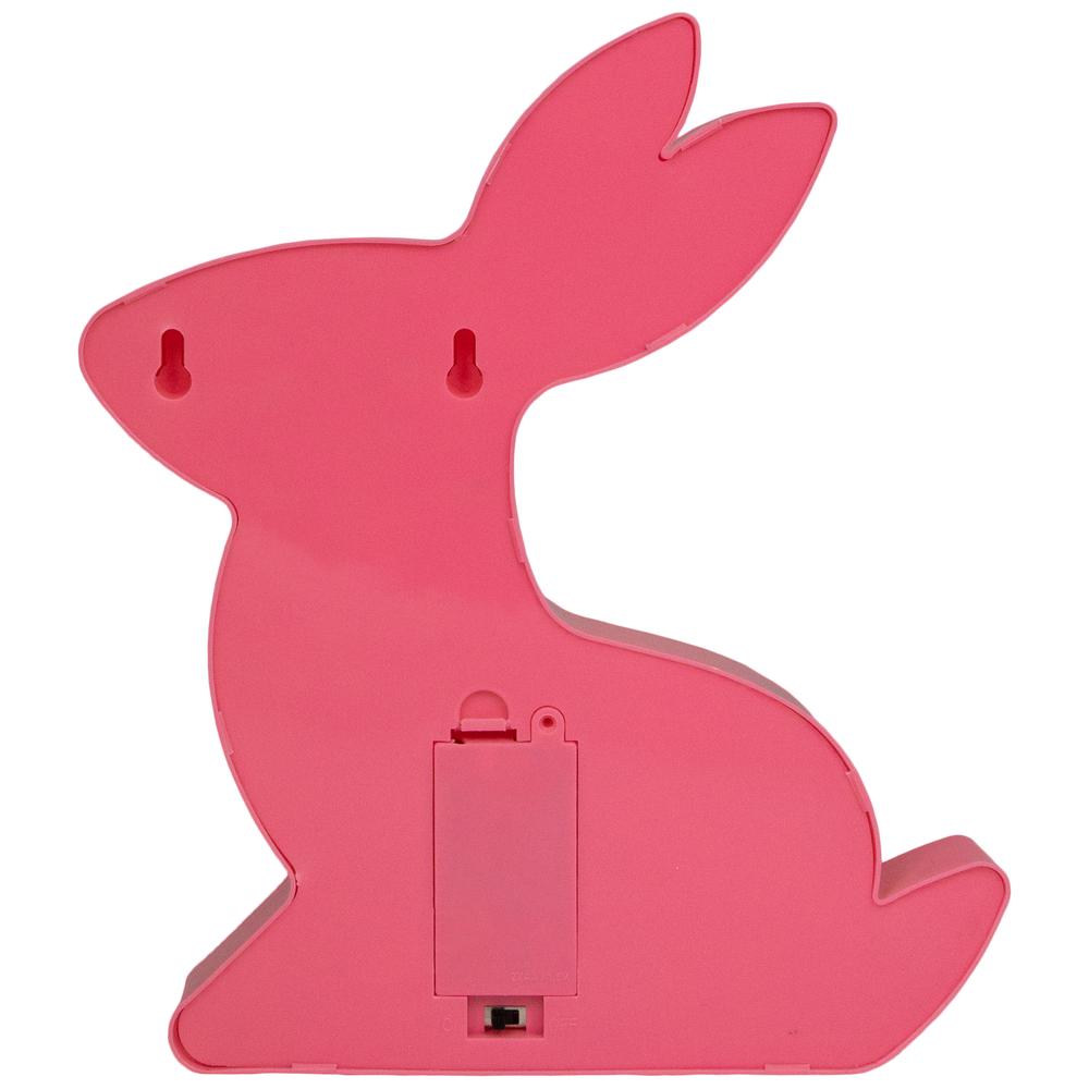 9.5" LED Lighted Pink Easter Bunny Marquee Wall Sign. Picture 6