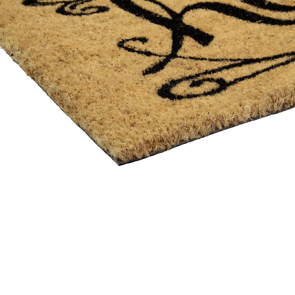 Natural Coir "Welcome to Our Home" Rectangular Doormat 18" x 30". Picture 5