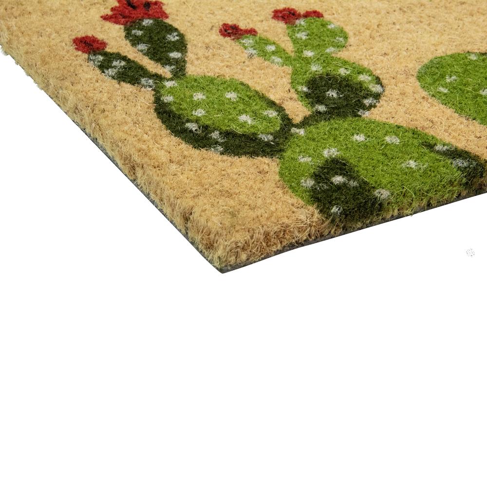 Natural Coir Cactus "Welcome" Outdoor Doormat 18" x 30". Picture 5