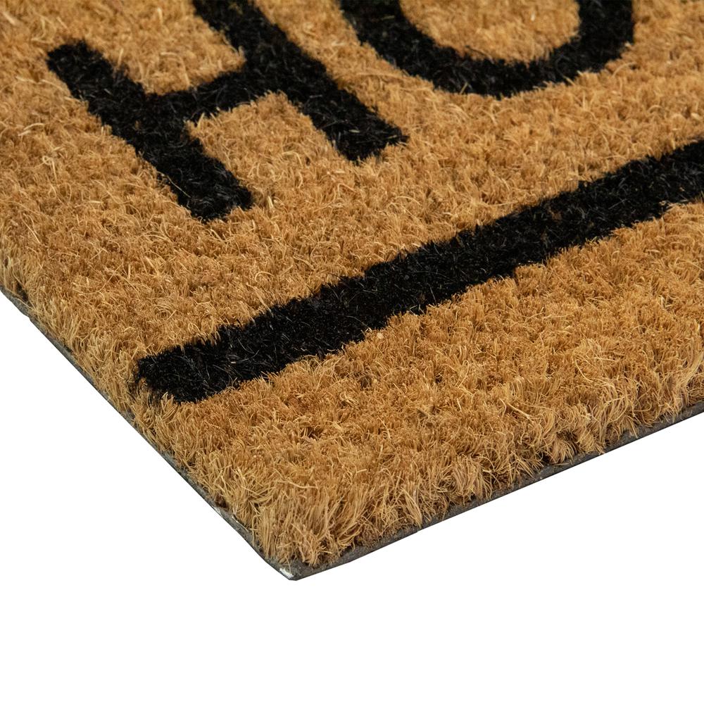 Natural Coir Outdoor Rectangular "Home Is Where the Heart Is" Doormat 16" x 48". Picture 5