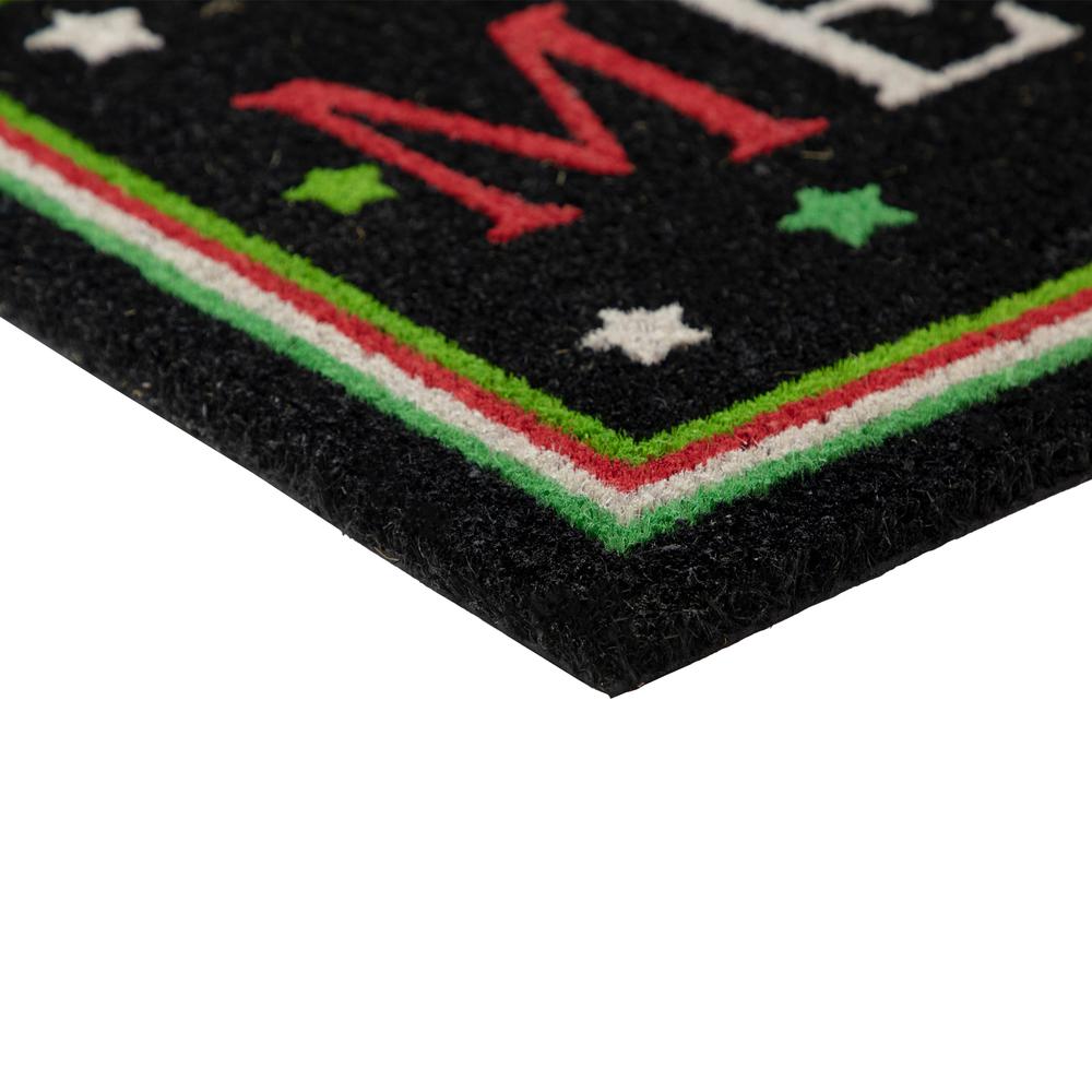 Black Coir "Merry" Christmas Doormat 18" X 30". Picture 4