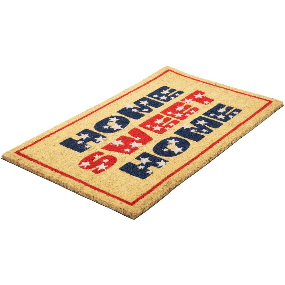 Red and Blue Americana Home Sweet Home Coir Outdoor Doormat 18" x 30". Picture 5