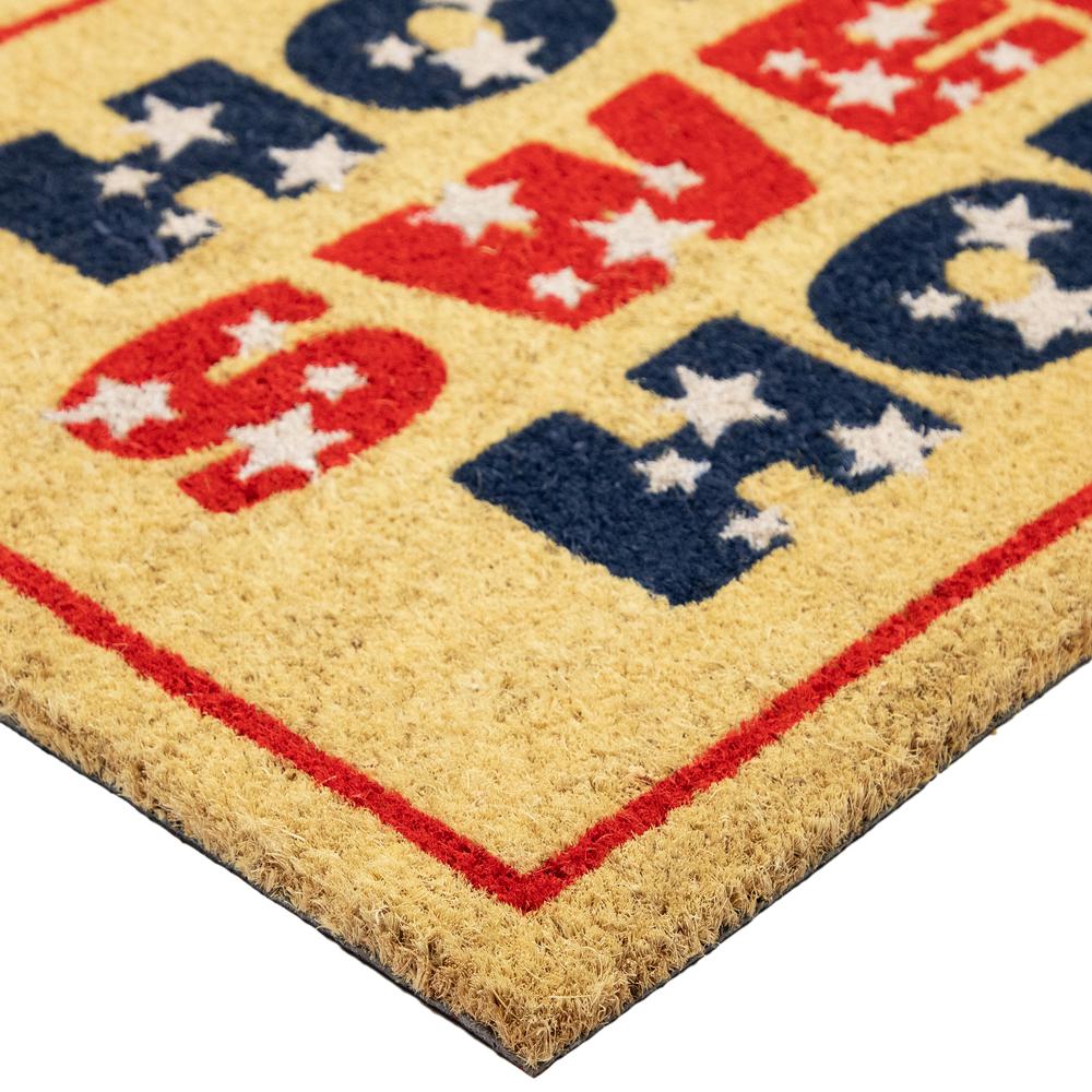 Red and Blue Americana Home Sweet Home Coir Outdoor Doormat 18" x 30". Picture 6