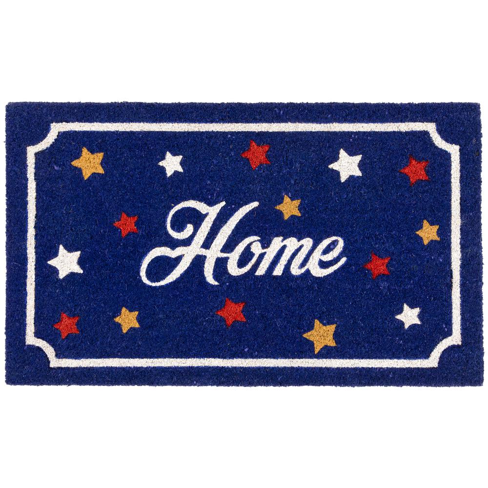 Blue Coir "Home" Americana Outdoor Doormat 18" x 30". Picture 1