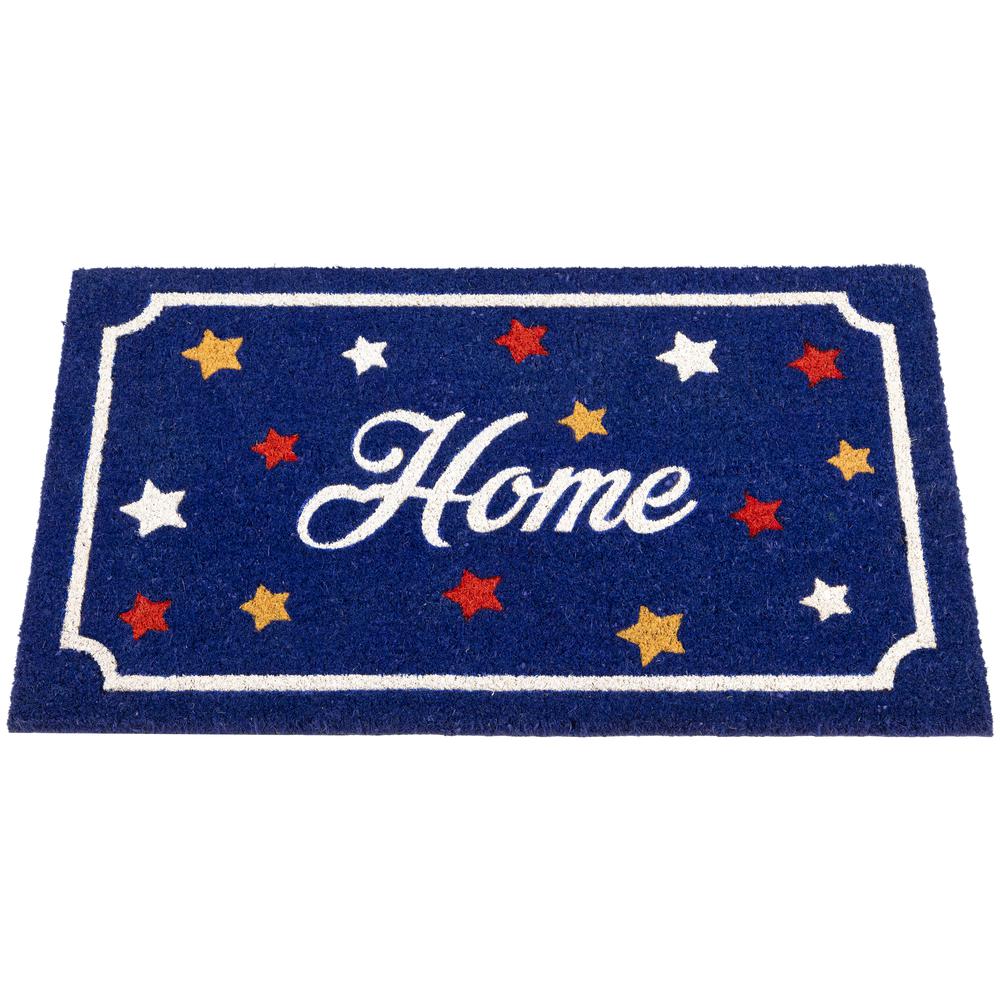 Blue Coir "Home" Americana Outdoor Doormat 18" x 30". Picture 3