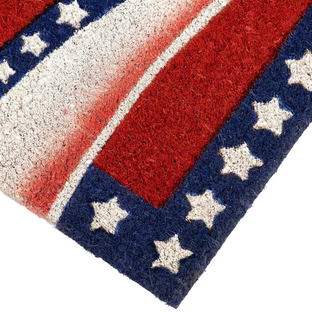 Red Coir "Welcome" Stars and Stripes Americana Outdoor Doormat 18" x 30". Picture 5