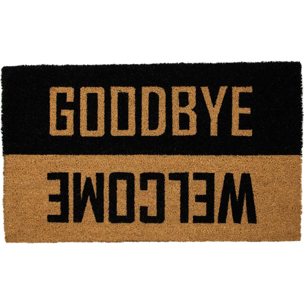 Natural Coir "Welcome Goodbye" Outdoor Doormat 18" x 30". Picture 3