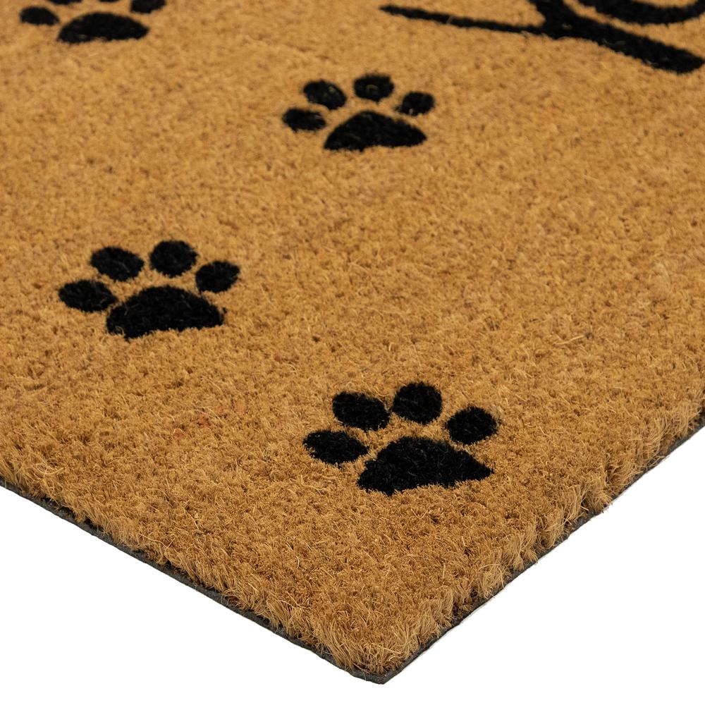 Natural Coir "Wipe Your Paws" Outdoor Doormat 18" x 30". Picture 5