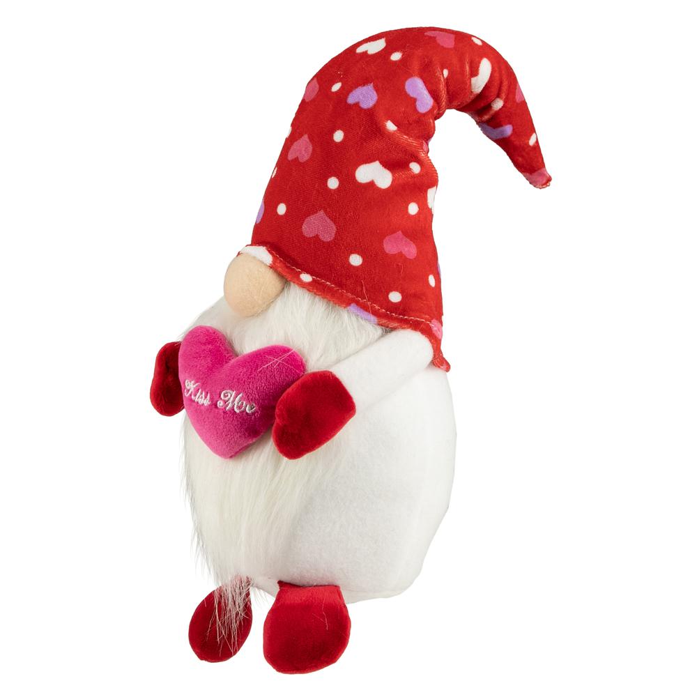 16" Red Hearts Kiss Me Valentine's Day Gnome. Picture 4