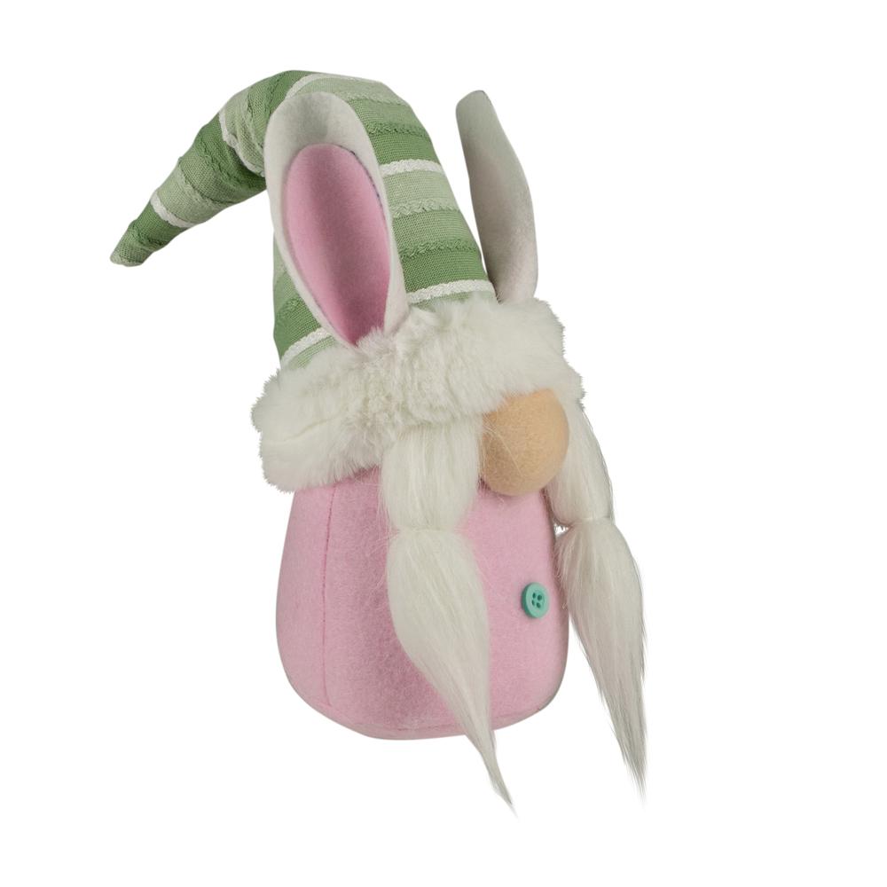 13" Pink and Green Girl Easter Bunny Gnome. Picture 3
