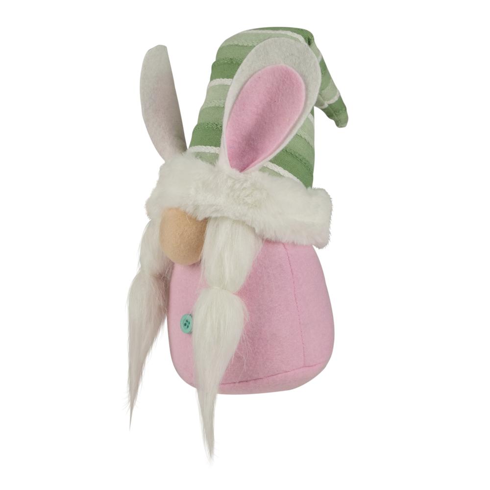 13" Pink and Green Girl Easter Bunny Gnome. Picture 4