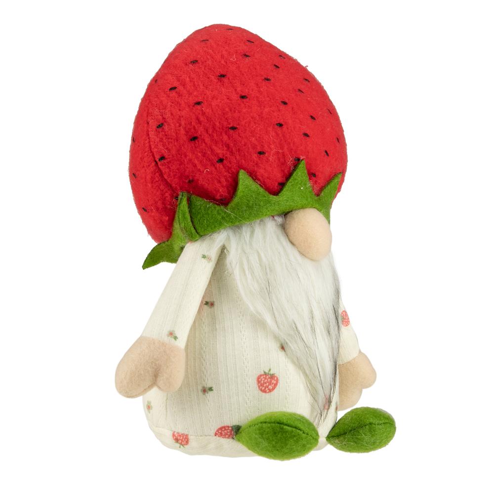 9.5" Green and Red Boy Springtime Strawberry Gnome. Picture 3