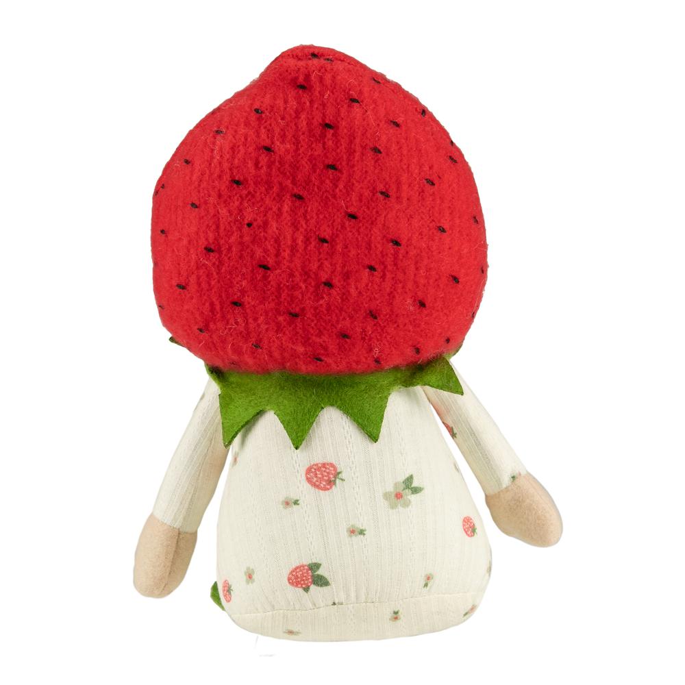 9.5" Green and Red Boy Springtime Strawberry Gnome. Picture 5