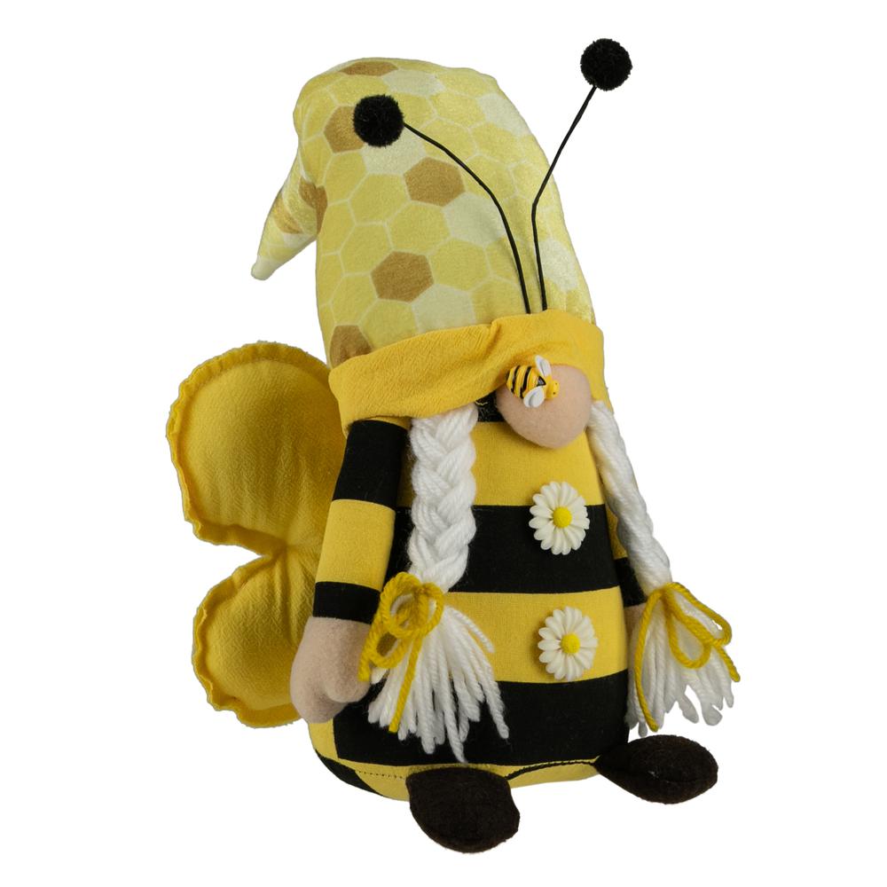 17" Black and Yellow Bumblebee Girl Springtime Gnome. Picture 4
