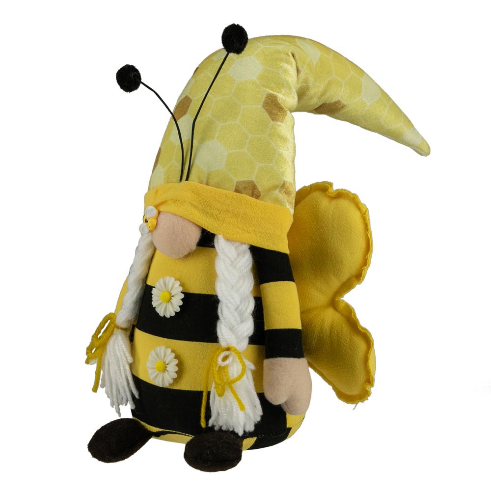 17" Black and Yellow Bumblebee Girl Springtime Gnome. Picture 3